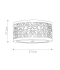 Arabesque 2 light plafond silver 37.5cm Elstead Lighting Arabesque 2 light plafond silver 37.5cm