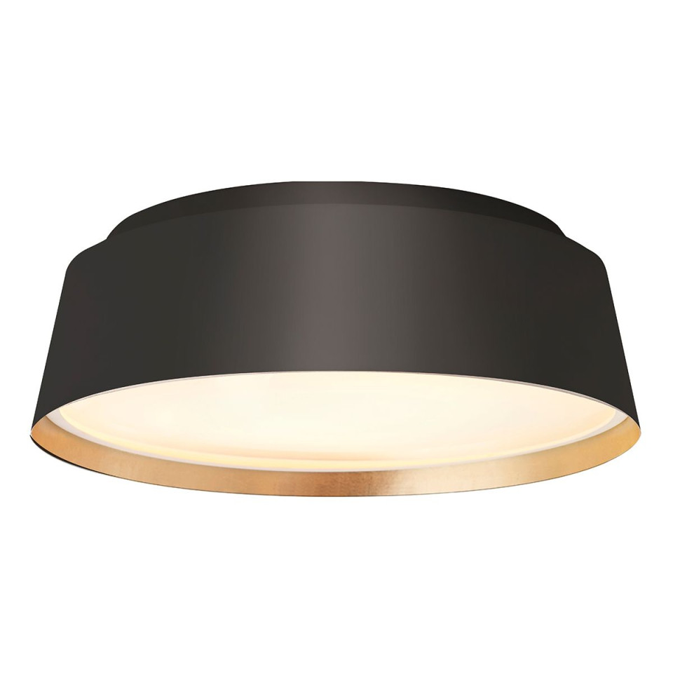 Asher 3 light plafond midnight black/gold 36.8cm Elstead Lighting Asher 3 light plafond midnight black/gold 36.8cm