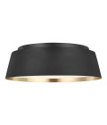 Asher 3 light plafond midnight black/gold 36.8cm Elstead Lighting Asher 3 light plafond midnight black/gold 36.8cm