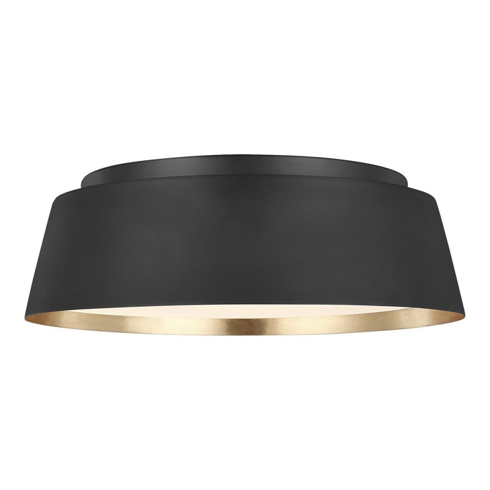 Asher 3 light plafond midnight black/gold 36.8cm Elstead Lighting Asher 3 light plafond midnight black/gold 36.8cm