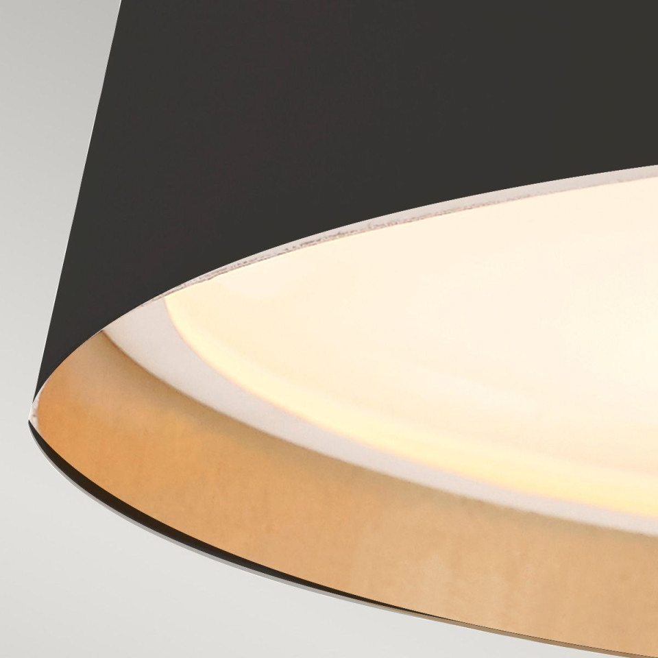 Asher 3 light plafond midnight black/gold 36.8cm Elstead Lighting Asher 3 light plafond midnight black/gold 36.8cm