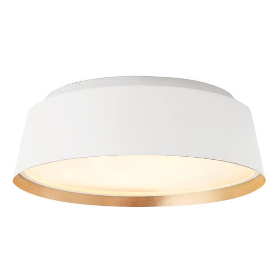 Asher 3 plafond matt vit/guld 36.8cm