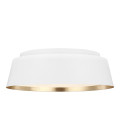 Asher 3 light plafond matte white/gold 36.8cm Elstead Lighting Asher 3 light plafond matte white/gold 36.8cm