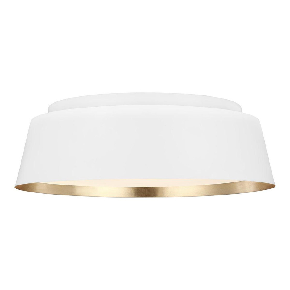 Asher 3 light plafond matte white/gold 36.8cm Elstead Lighting Asher 3 light plafond matte white/gold 36.8cm