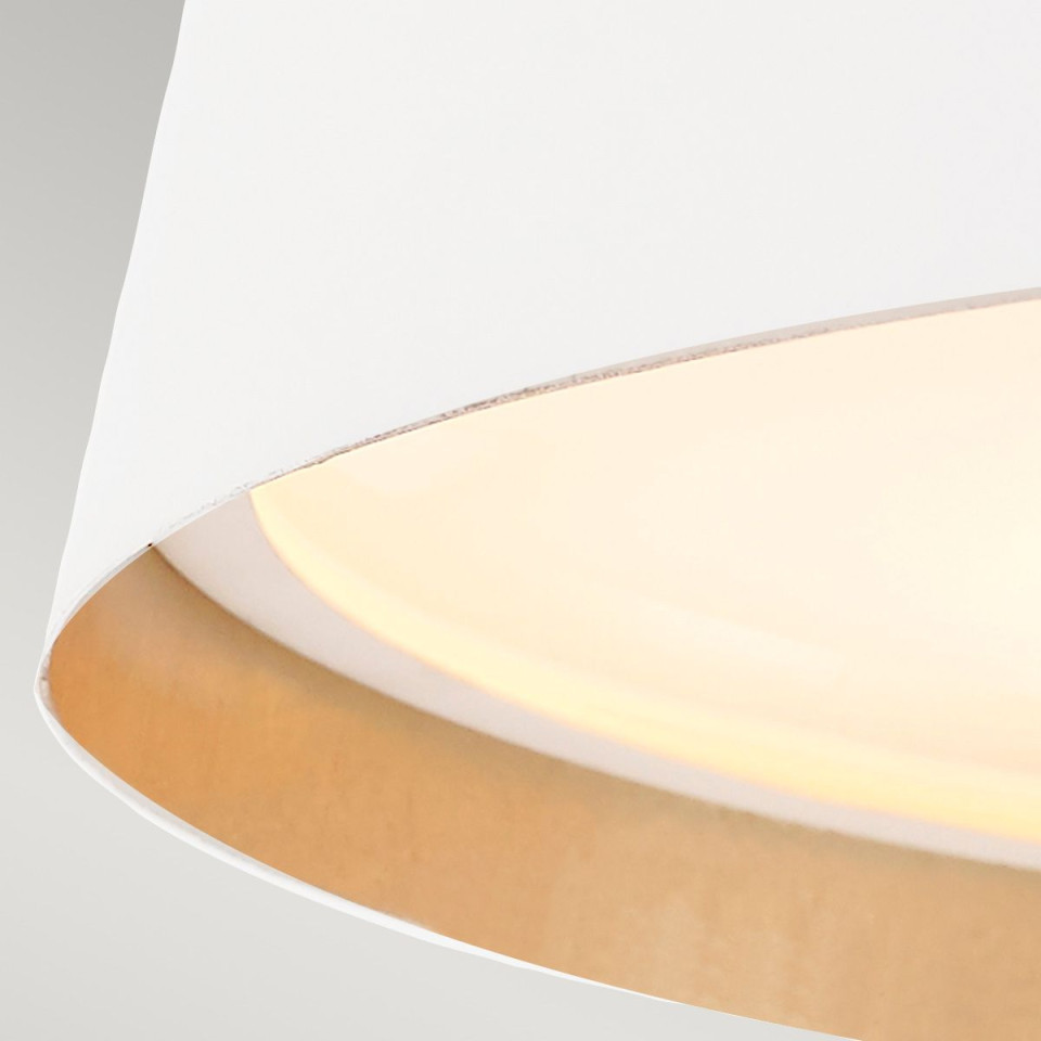 Asher 3 light plafond matte white/gold 36.8cm Elstead Lighting Asher 3 light plafond matte white/gold 36.8cm