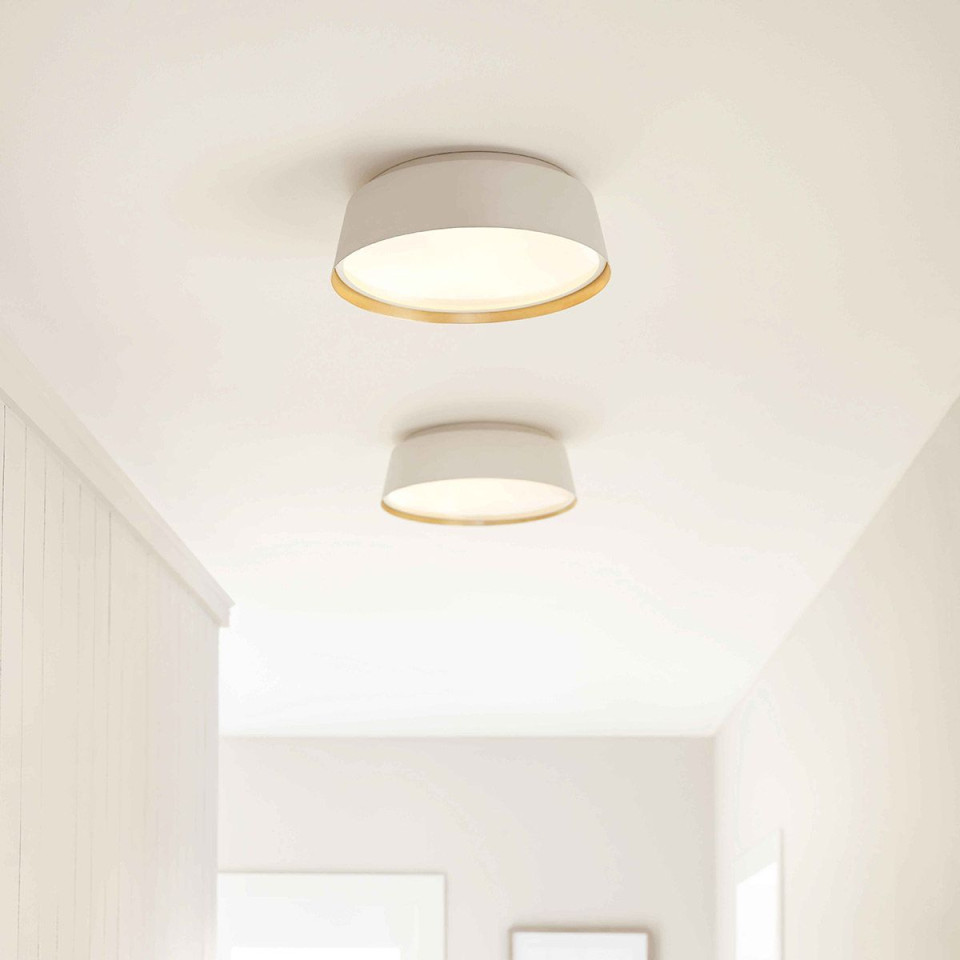 Asher 3 light plafond matte white/gold 36.8cm Elstead Lighting Asher 3 light plafond matte white/gold 36.8cm