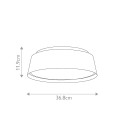 Asher 3 light plafond matte white/gold 36.8cm Elstead Lighting Asher 3 light plafond matte white/gold 36.8cm
