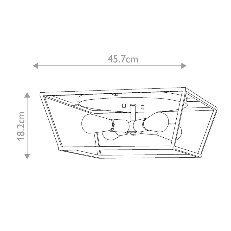 Fulton 4 light plafond bronze/brass 45.7cm Hinkley Lighting Fulton 4 light plafond bronze/brass 45.7cm