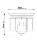 Gentry 3 plafond tenn 29cm