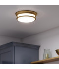Hadley 3 light plafond IP44 brushed bronze 35.6cm Quoizel Hadley 3 light plafond IP44 brushed bronze 35.6cm
