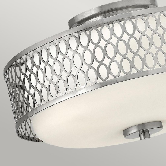 Jules 3 plafond borstad nickel 38.3cm