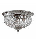 Plantation 3 light large plafond polished antique nickel 40.6cm Elstead Lighting Plantation 3 light large plafond polished antique nickel 40.6cm