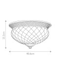 Plantation 3 light large plafond polished antique nickel 40.6cm Elstead Lighting Plantation 3 light large plafond polished antique nickel 40.6cm