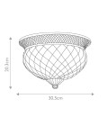 Plantation 2 light small plafond pearl bronze 30.5cm Hinkley Lighting Plantation 2 light small plafond pearl bronze 30.5cm