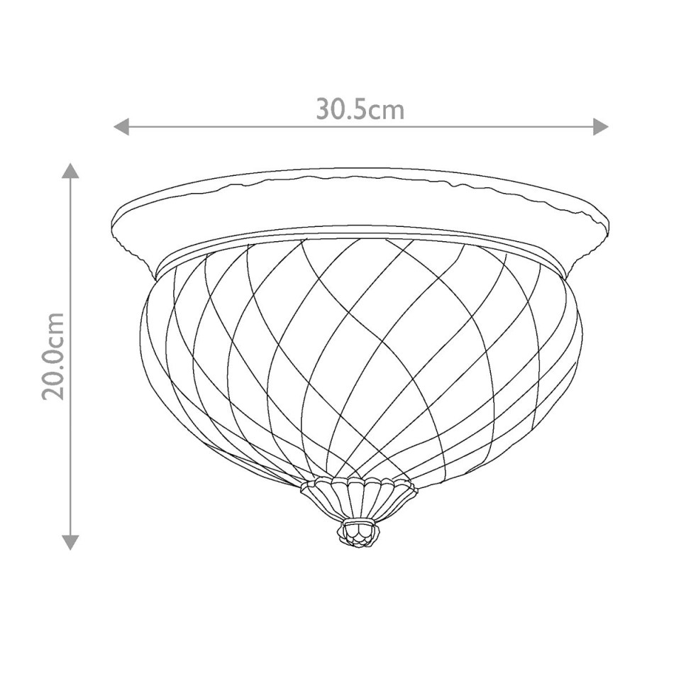 Plantation 2 light plafond burnished brass 30.5cm Hinkley Lighting Plantation 2 light plafond burnished brass 30.5cm