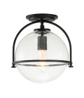 Somerset 1 light plafond black/clear 31.8cm Hinkley Lighting Somerset 1 light plafond black/clear 31.8cm