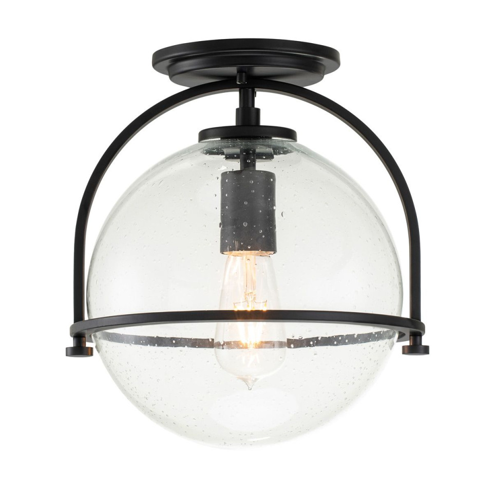 Somerset 1 light plafond black/clear 31.8cm Hinkley Lighting Somerset 1 light plafond black/clear 31.8cm