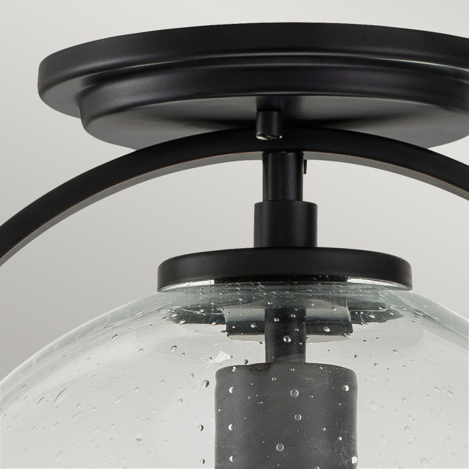 Somerset 1 light plafond black/clear 31.8cm Hinkley Lighting Somerset 1 light plafond black/clear 31.8cm