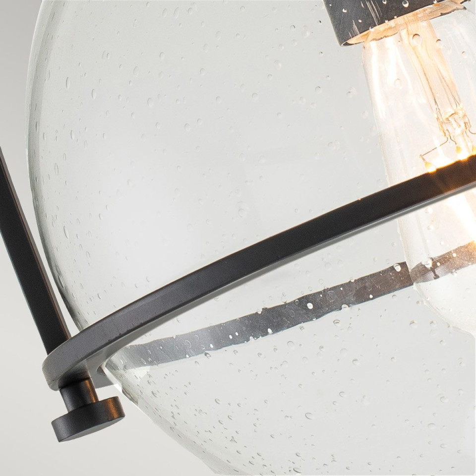 Somerset 1 light plafond black/clear 31.8cm Hinkley Lighting Somerset 1 light plafond black/clear 31.8cm