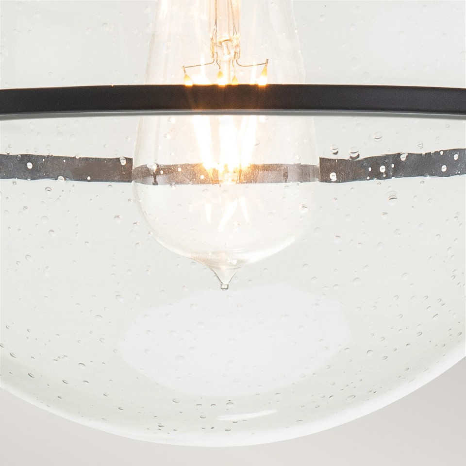 Somerset 1 light plafond black/clear 31.8cm Hinkley Lighting Somerset 1 light plafond black/clear 31.8cm