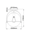 Somerset 1 light plafond black/clear 31.8cm Hinkley Lighting Somerset 1 light plafond black/clear 31.8cm