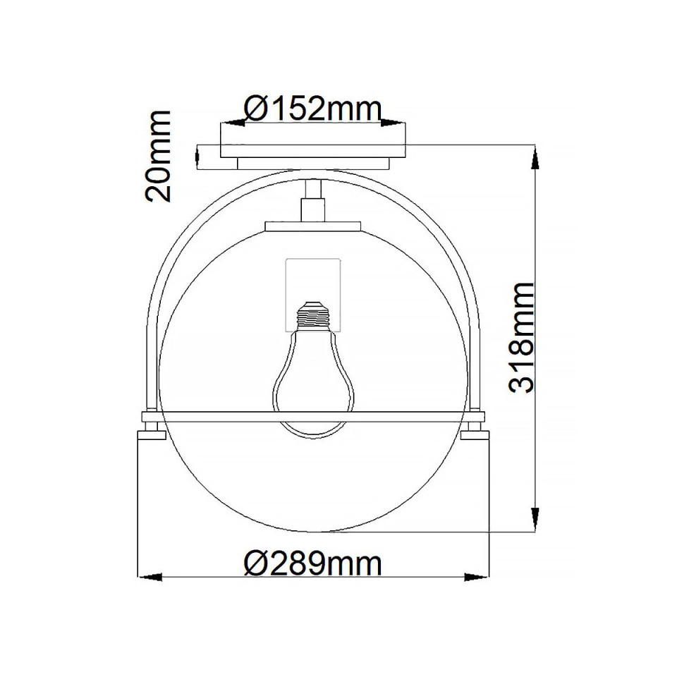 Somerset 1 light plafond black/clear 31.8cm Hinkley Lighting Somerset 1 light plafond black/clear 31.8cm