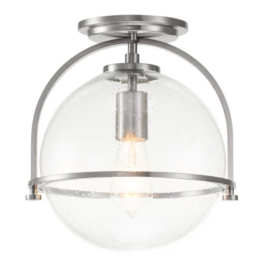 Somerset 1 plafond borstad nickel/klar 31.8cm