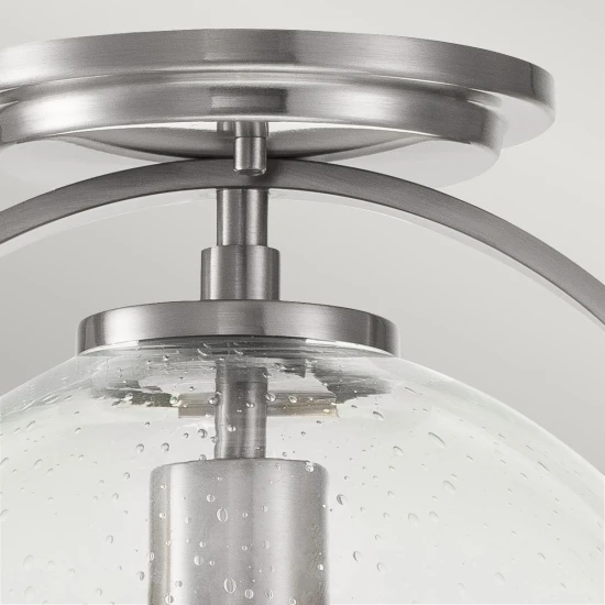 Somerset 1 plafond borstad nickel/klar 31.8cm Somerset 1 plafond borstad nickel/klar 31.8cm