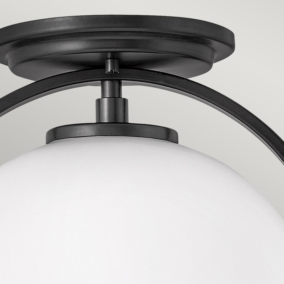 Somerset 1 light plafond black 31.8cm Elstead Lighting Somerset 1 light plafond black 31.8cm