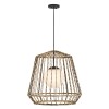 Arlen 1-Ljus utomhus taklampa rattan/svart 61 cm IP44