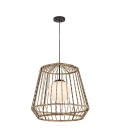 Arlen 1-lt large outdoor ceiling light rattan/black 61 cm IP44