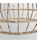 Arlen 1-lt large outdoor ceiling light rattan/black 61 cm IP44
