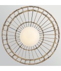 Arlen 1-lt large outdoor ceiling light rattan/black 61 cm IP44