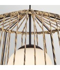 Arlen 1-lt large outdoor ceiling light rattan/black 61 cm IP44