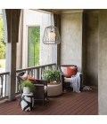 Arlen 1-lt large outdoor ceiling light rattan/black 61 cm IP44