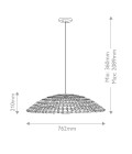 Arlen 1-lt x-large outdoor ceiling light rattan/black 76.2 cm IP44