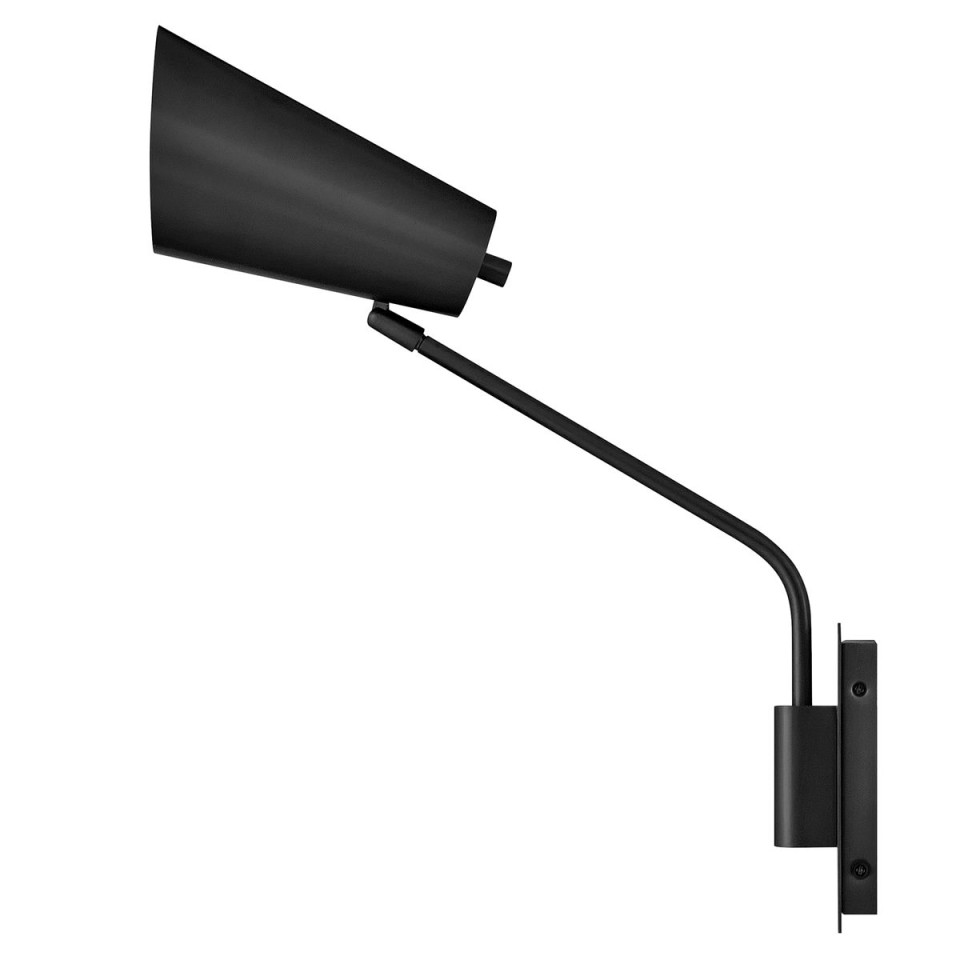Bray 1-lt wall light black 42.5 cm