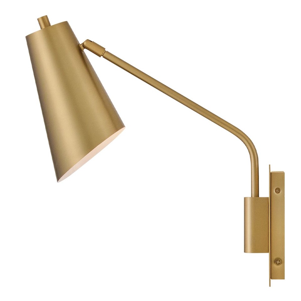 Bray 1-lt wall light lacquered brass 42.5 cm