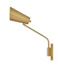 Bray 1-lt wall light lacquered brass 42.5 cm