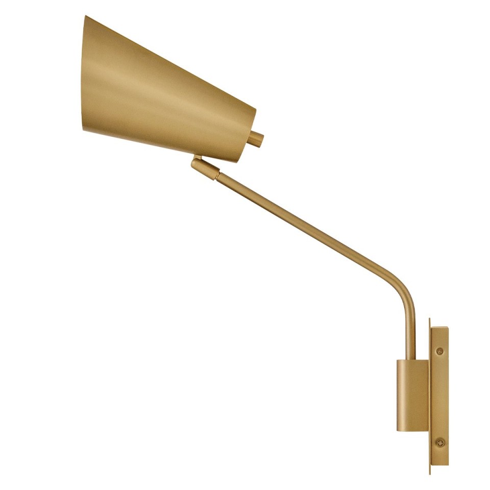 Bray 1-lt wall light lacquered brass 42.5 cm