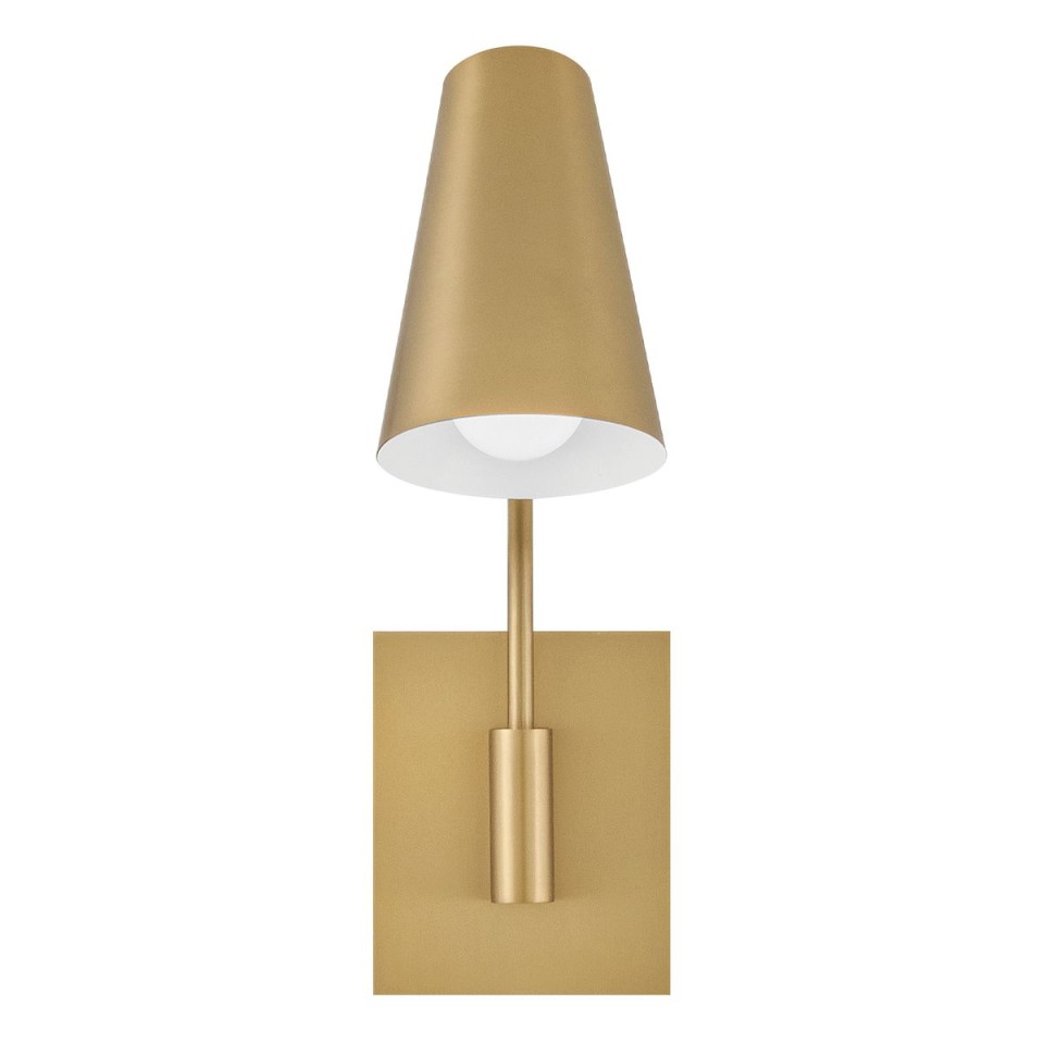Bray 1-lt wall light lacquered brass 42.5 cm