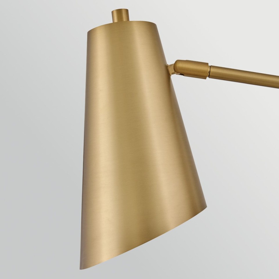 Bray 1-lt wall light lacquered brass 42.5 cm