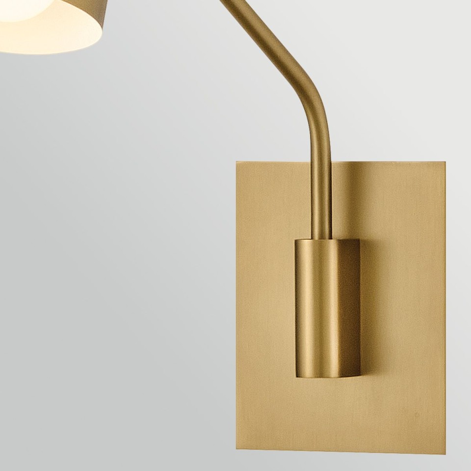 Bray 1-lt wall light lacquered brass 42.5 cm