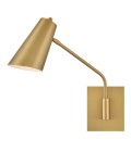 Bray 1-lt wall light lacquered brass 42.5 cm