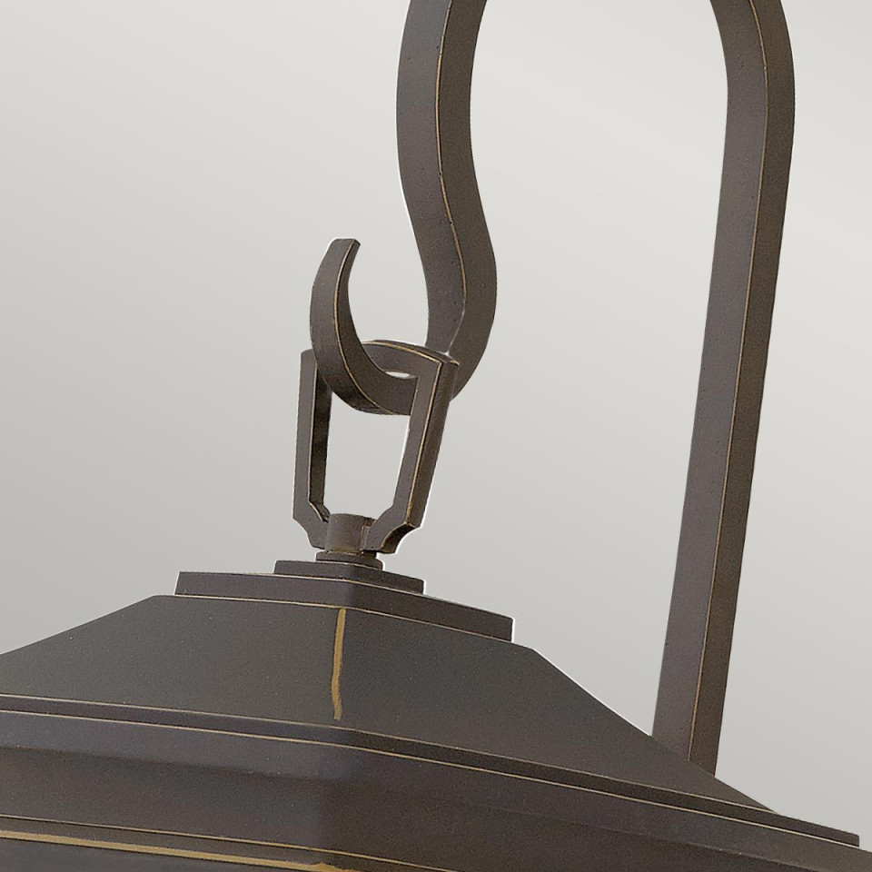 Bromley 3-lt stor utomhusvägglampa oljebrunt brons/klar 63,1 cm IP44 Hinkley Lighting Bromley 3-lt stor utomhusvägglampa oljebrunt brons/klar 63,1 cm IP44