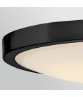 Kieran semi-flush ceiling light black/brass/white glass 36.2 cm