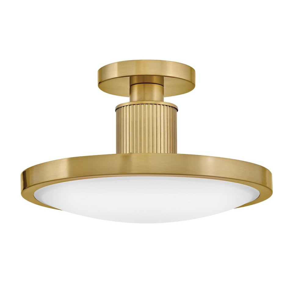Kieran plafond lackerad mässing/vitt glas 36,2 cm