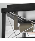 Monte 2-lt outdoor flush ceiling light black/clear 30.5 cm IP44