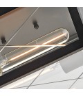 Monte 2-lt outdoor flush ceiling light black/clear 30.5 cm IP44