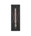 Monte 1-lt large outdoor flush wall light black/clear 55.9 cm IP44